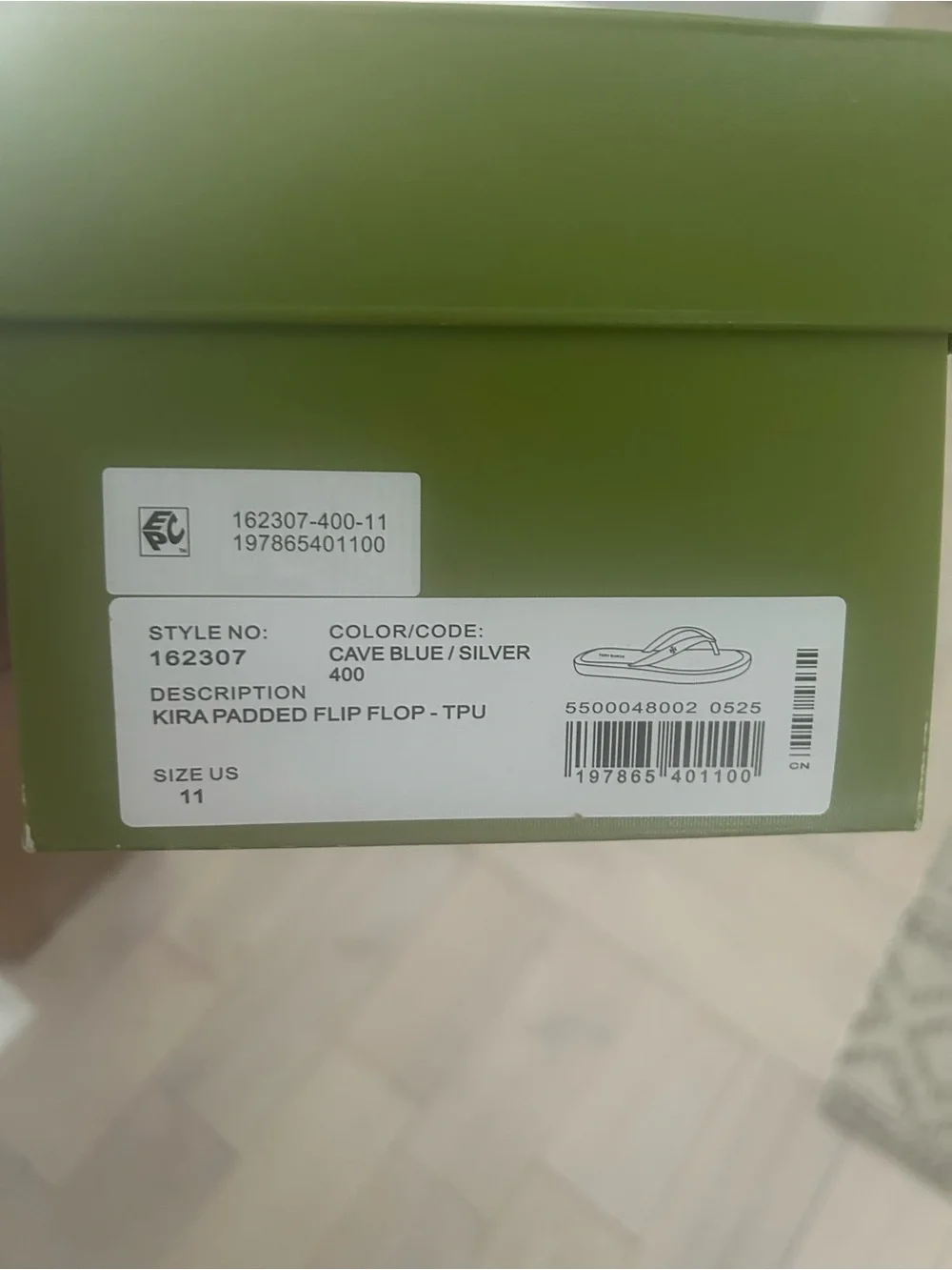 NWT TORY BURCH KIRA padded flip flops.